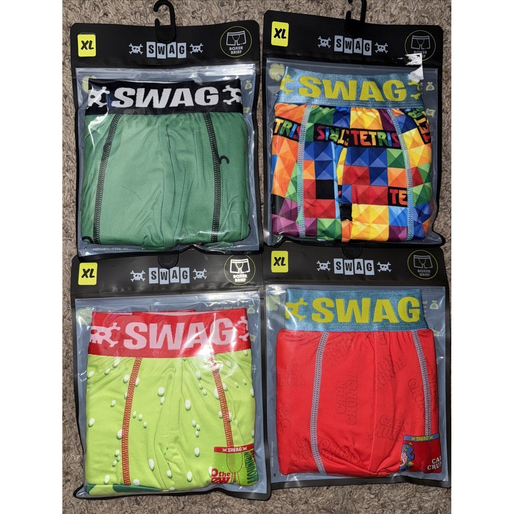 Lot Of 4 Variety‎ SWAG Men's Boxer Briefs Underwear Size XL 38-40